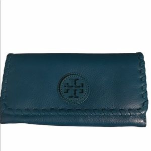 Tory Burch Teal blue wallet in excellent condition